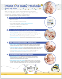 Zarbee's infant and baby massage step by step guide