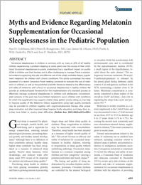 Myths and evidence regarding melatonin supplementation for occasional sleeplessness in the pediatric population literature review