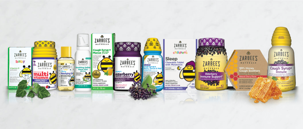 Image of zarbee’s product lineup